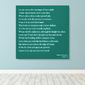 Sonnet 116Laat me niet bij het huwelijk van ware g Canvas Afdruk (Insitu (Houten vloer))