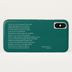 Sonnet 116Laat me niet bij het huwelijk van ware g iPhone X Hoesje
