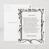 Sonnet # 18 van William Shakespeare Briefkaart (Voorkant / Achterkant)