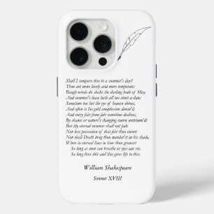 Sonnet # 18 van William Shakespeare iPhone 15 Pro Case