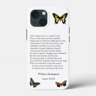 Sonnet # 18 van William Shakespeare iPhone 13 Mini Hoesje
