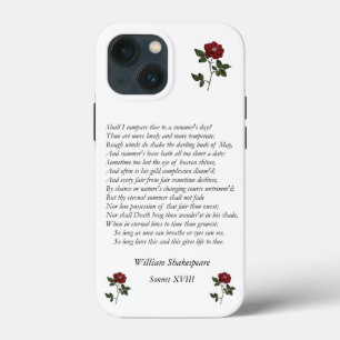 Sonnet # 18 van William Shakespeare iPhone 13 Mini Hoesje