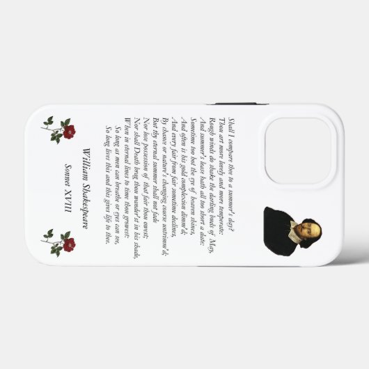 Sonnet # 18 van William Shakespeare Case-Mate iPhone Case (Achterkant (horizontaal))