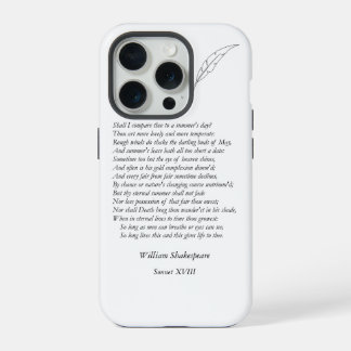 Sonnet # 18 van William Shakespeare iPhone 15 Pro Hoesje