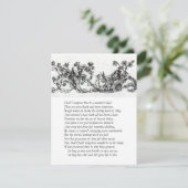 Sonnet # 18 van William Shakespeare Kaart (Staand voorkant)