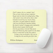 Sonnet # 18 van William Shakespeare Muismat (Met muis)