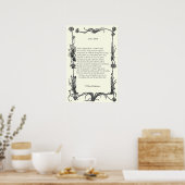 Sonnet # 18 van William Shakespeare Poster (Keuken)