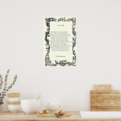 Sonnet # 18 van William Shakespeare Poster (Keuken)