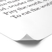 Sonnet 1 van William Shakespeare Poster (Hoek)