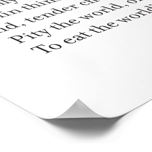 Sonnet 1 van William Shakespeare Poster (Hoek)