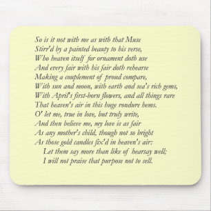 Sonnet # 21 van William Shakespeare Muismat