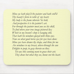 Sonnet # 24 van William Shakespeare Muismat