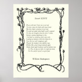 Sonnet # 27 van William Shakespeare Poster (Voorkant)
