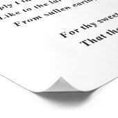 Sonnet 29 par William Shakespeare Poster (Coin)