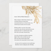 Sonnet 29 van William Shakespeare Note Card Bedankkaart (Voorkant / Achterkant)