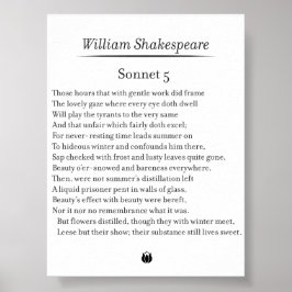 Sonnet 5 door William Shakespeare Poster
