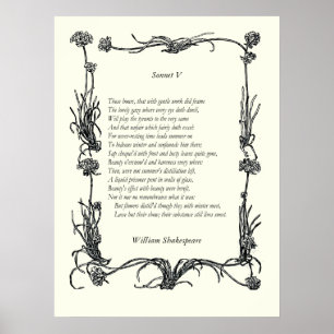 Sonnet # 5 van William Shakespeare Poster