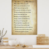 Sonnet No. 27 van William Shakespeare Poster (Keuken)