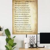 Sonnet nr. 106 van William Shakespeare Poster (Thuiskantoor)