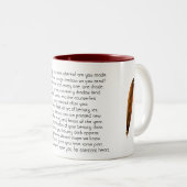 Sonnet Shakespeare 53 | Mug de café à deux tons (Devant droit)