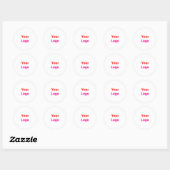 sonnette de noël simple classique rond autocollant (Feuille)