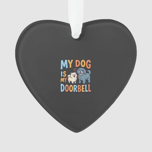 Sonnette Drôle pour Amoureux de Chiens (devant)