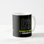 Sonograaf Scrub Dragen Ultrasound Tech Gift Koffiemok (Voorkant rechts)