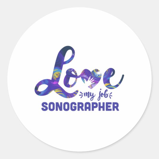 Sonograaf, Ultrasound tech cadeau idee Ronde Sticker (Voorkant)