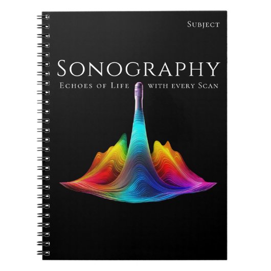 Sonografie-kleurige ultrasone golven notitieboek (Voorkant)