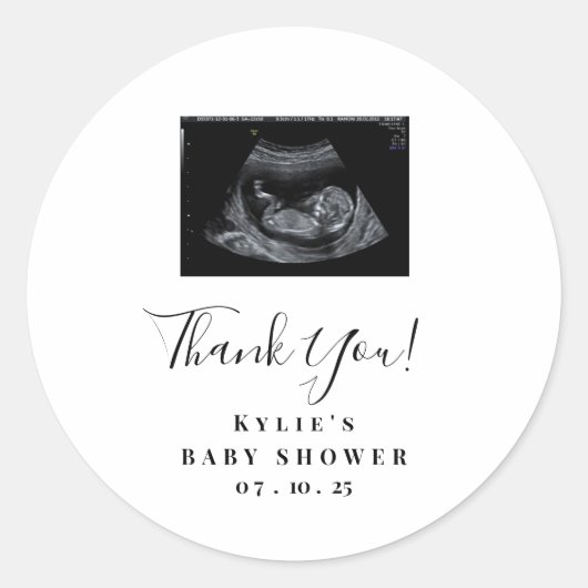 Sonogram Baby shower Stickers (Voorkant)