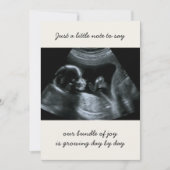 Sonogram Foto neutraal crème Aankondiging (Voorkant)