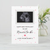 Sonogram Moederdag van Bump naar Nana Kaart (Staand voorkant)