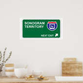 Sonogram Volgende Afsluiten Poster (Keuken)