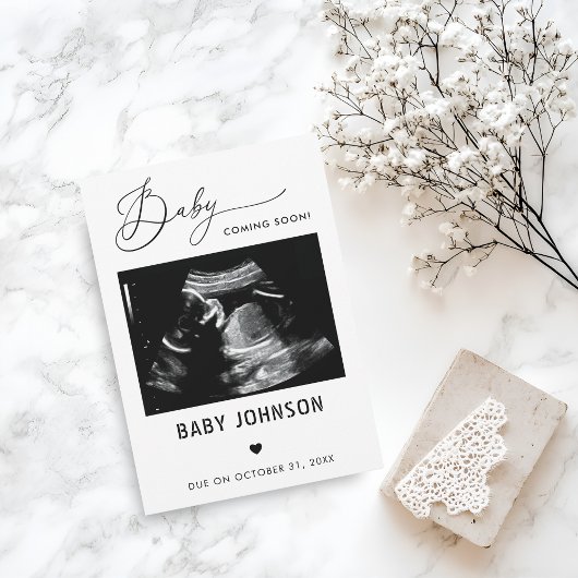 Sonogramme Bébé Bientôt Faire-part de grossesse