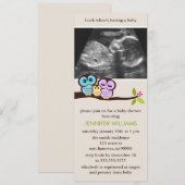 Sonogramme de la famille Owl Photo Invitations de  (Devant / Derrière)