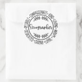 Sonographer Gift, Sonografie, Ultrasound Tech Ronde Sticker (Tas)