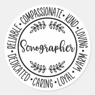 Sonographer Gift, Sonografie, Ultrasound Tech Ronde Sticker