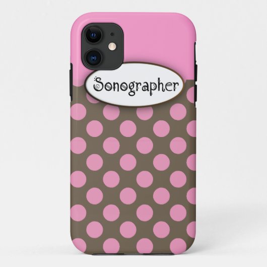 Sonographer iPhone 5 Hoesje Roze poolpunten (Achterkant)