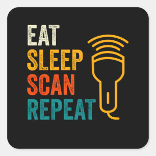 Sonographer Sonography Scan Vierkante Sticker