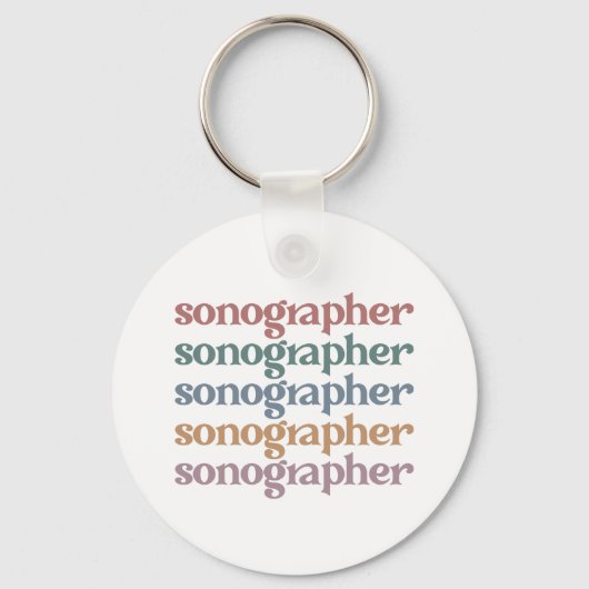 Sonographer Ultrasound Tech Retro Sonographer Gift Sleutelhanger (Voorkant)