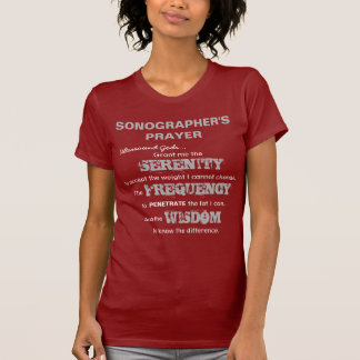 Sonographer's gebed t-shirt