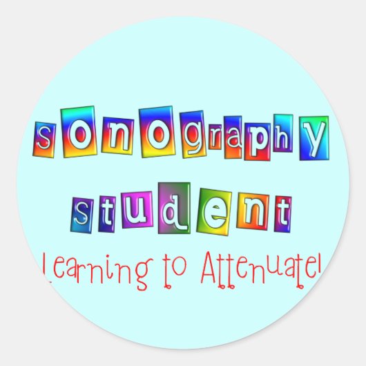 Sonography Student Gifts Ronde Sticker (Voorkant)