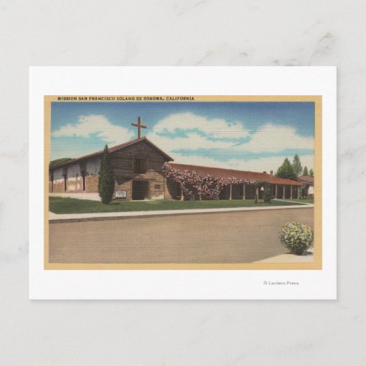 Sonoma, CA - Mission San Francisco Solano Briefkaart (Voorkant)