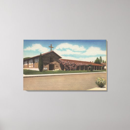 Sonoma, CA - Mission San Francisco Solano Canvas Afdruk (Voorkant)
