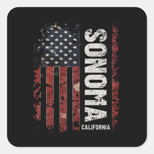 Sonoma California Vierkante Sticker (Voorkant)