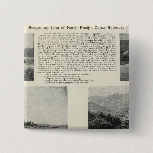 Sonoma, Californië 2 Vierkante Button 5,1 Cm (Voorkant)