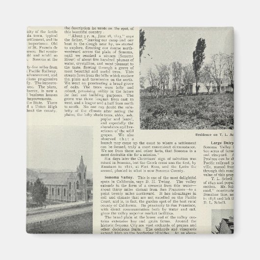 Sonoma, Californië Magneet (Voorkant)