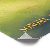 Sonoma, Californie Vin Pays Affiche de voyage (Coin)