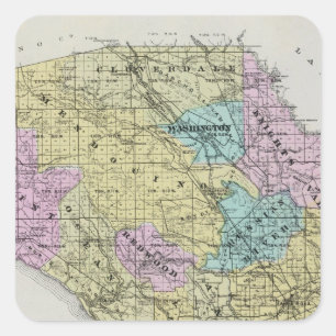 Sonoma County, Californië 18 Vierkante Sticker