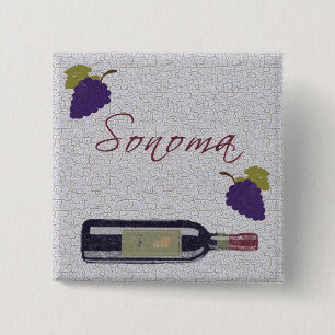 Sonoma magneet vierkante button 5,1 cm